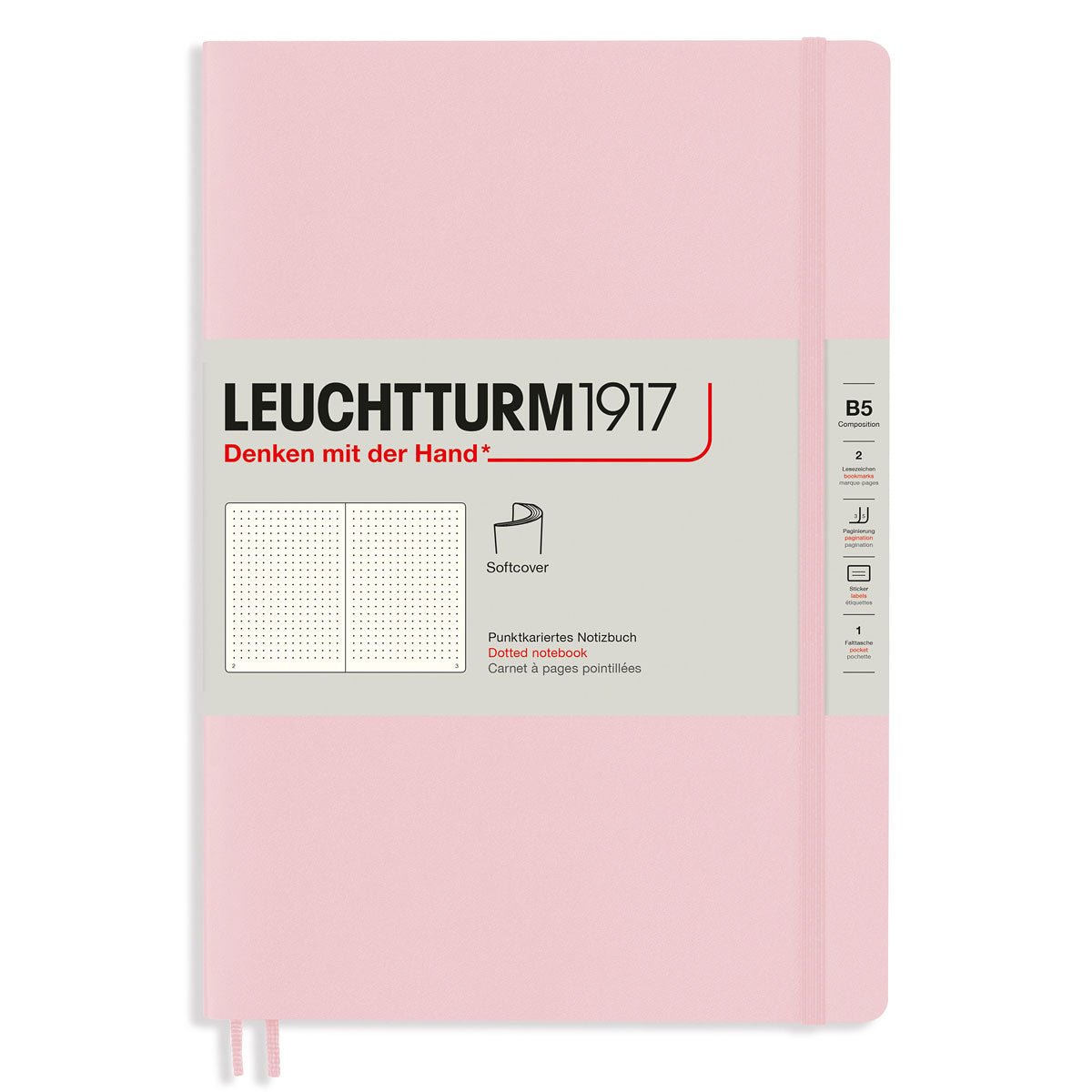 Dotted notebook Lt B5 Mjuk pärm Powder - Leuchtturm1917 - Tidformera