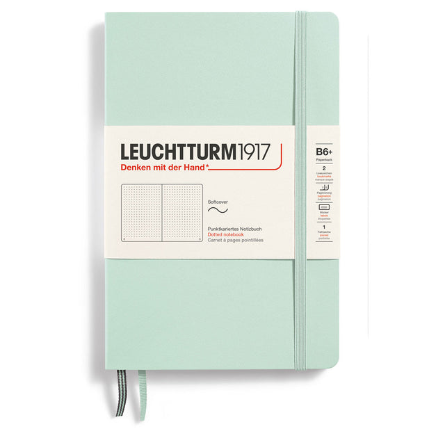 Dotted notebook Lt B6 Mjuk pärm Mint Green från Leuchtturm1917 - Mintgrön anteckningsbok - Tidformera