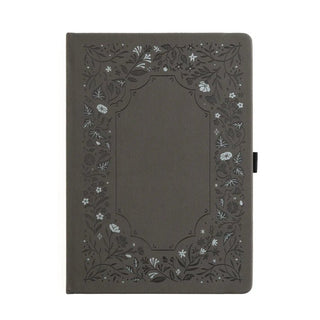 Dotted Notebook Midnight Floral in Gray B5 - 1 - Archer & Olive - Tidformera