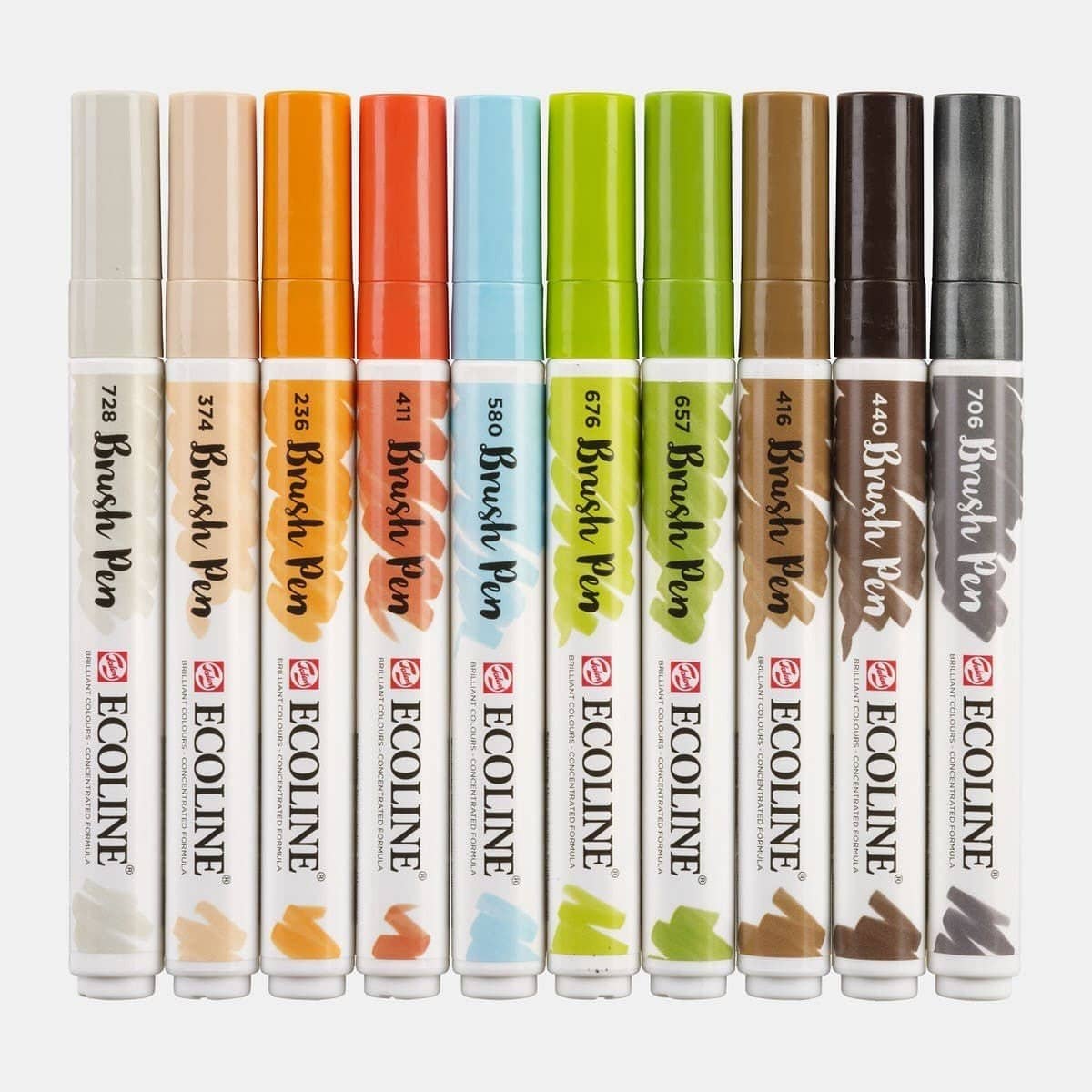 Ecoline Brush Pen 10 - set - Architect - 2 - Royal Talens - Tidformera