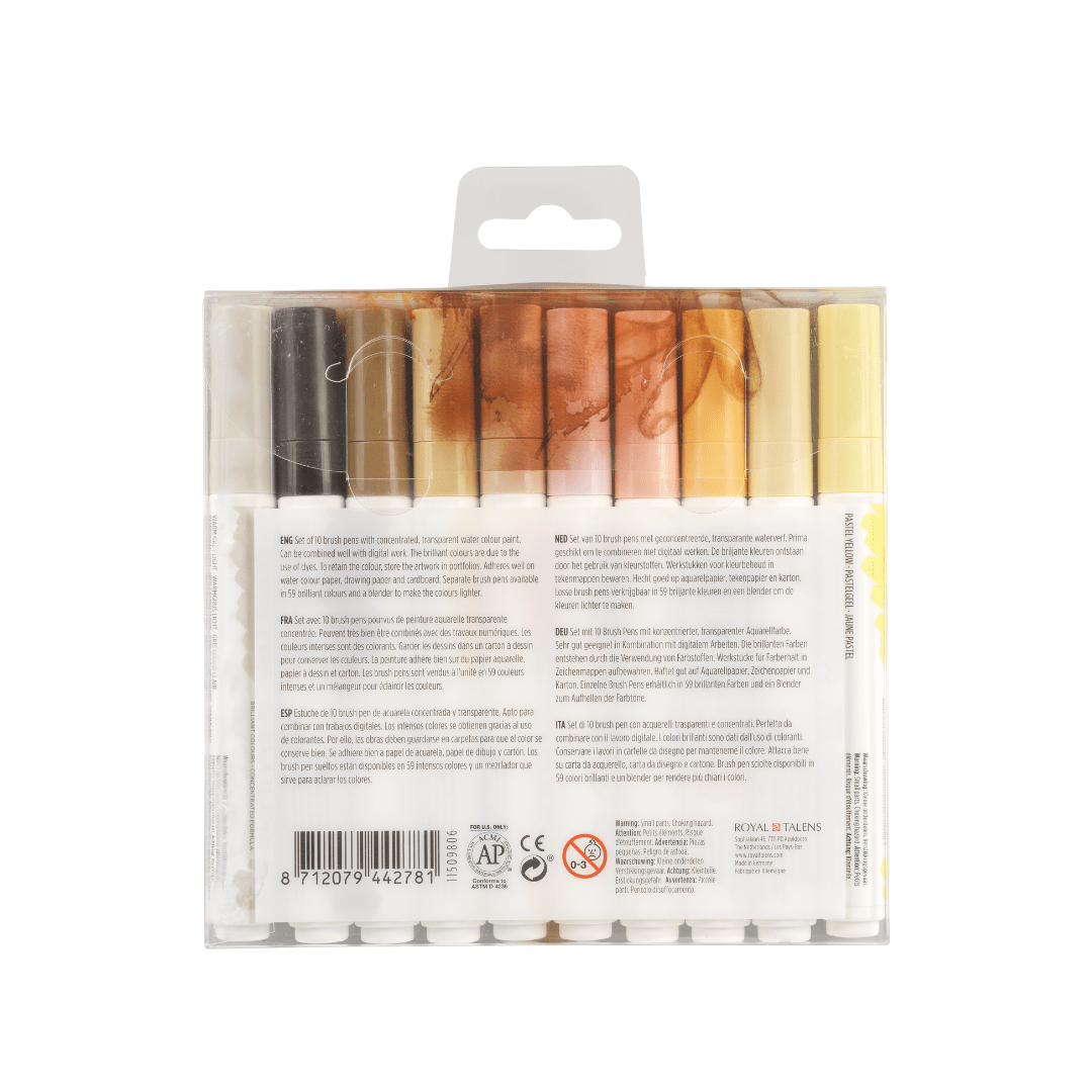 Ecoline Brush Pen 10 - set - Skin - 4 - Royal Talens - Tidformera