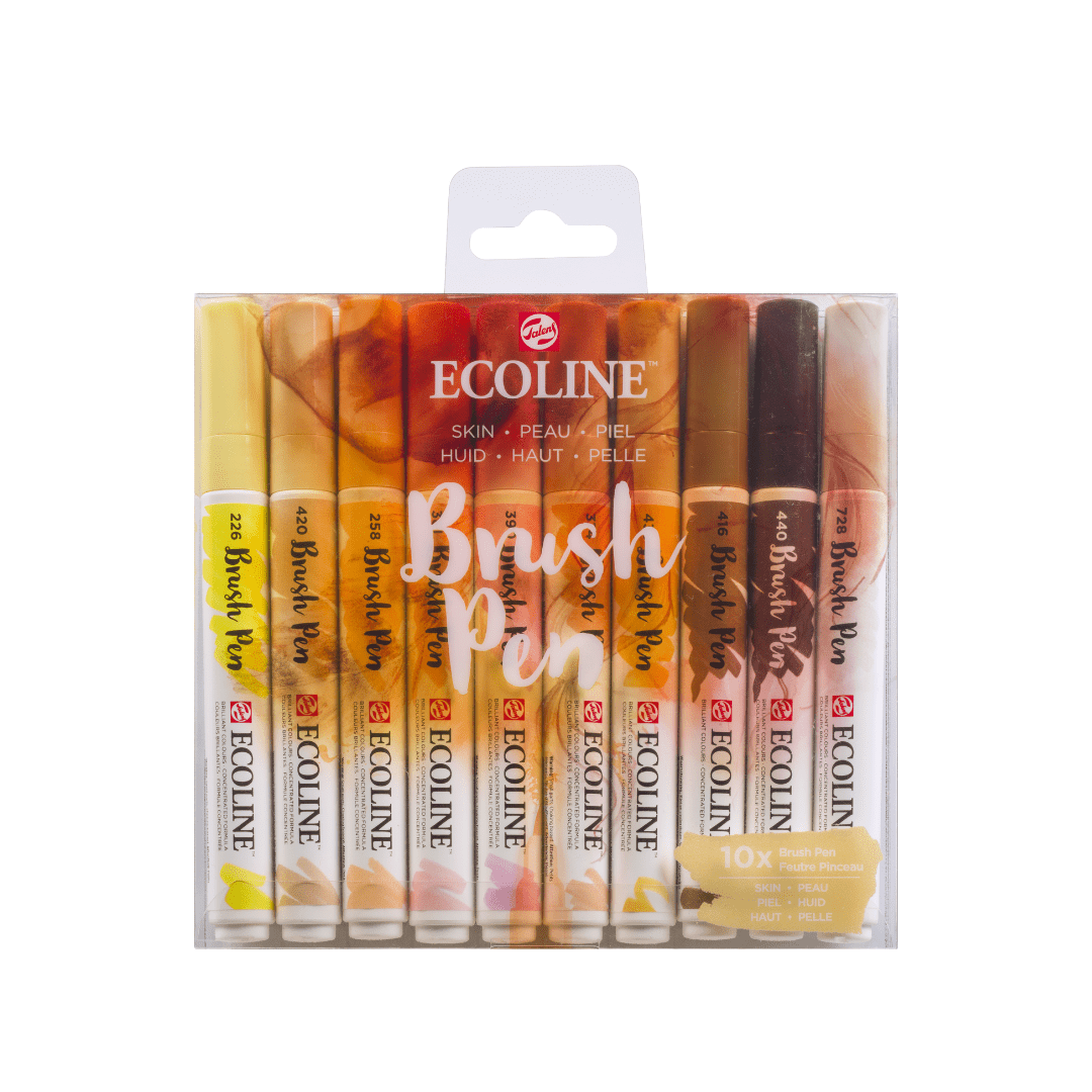Ecoline Brush Pen 10 - set - Skin - 3 - Royal Talens - Tidformera