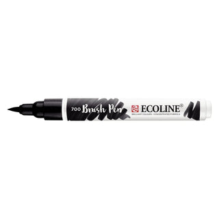 Ecoline Brush Pen - Black 700 från Royal Talens - Svart penselpenna utan lock - Tidformera