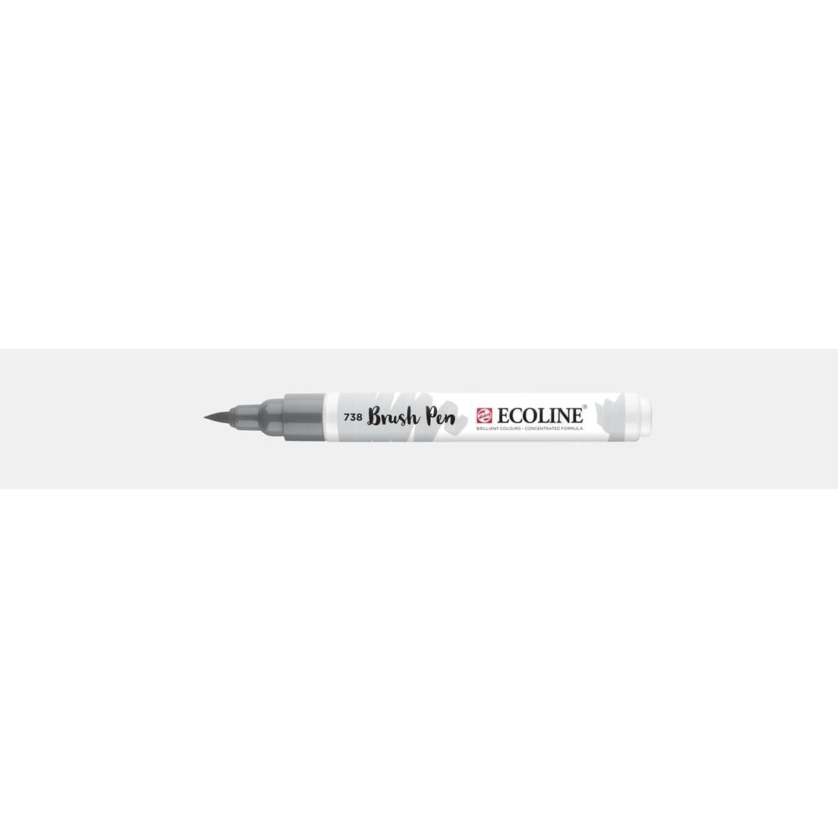 Ecoline Brush Pen - Cold grey light 738 från Royal Talens - Grå penselpenna utan lock - Tidformera