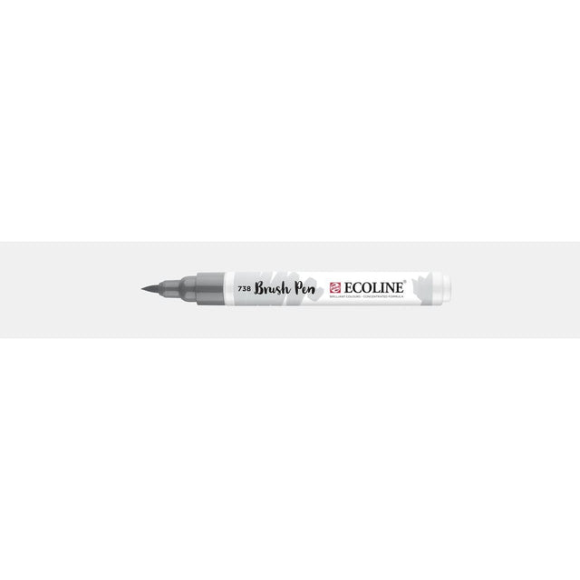 Ecoline Brush Pen - Cold grey light 738 från Royal Talens - Grå penselpenna utan lock - Tidformera
