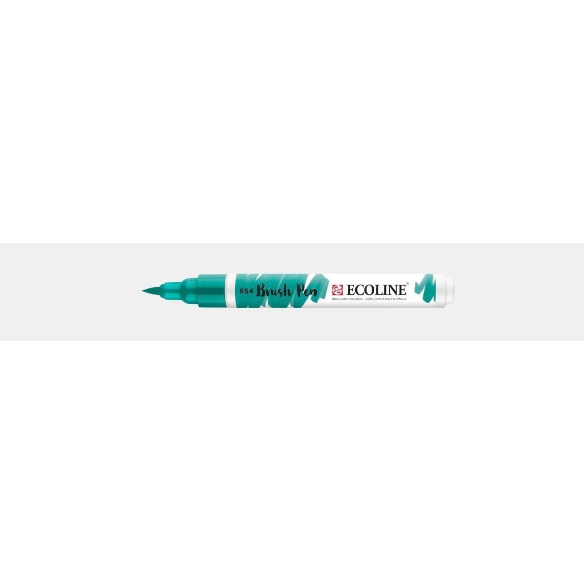 Ecoline Brush Pen - Fir green 654 från Royal Talens - Grön penselpenna utan lock - Tidformera