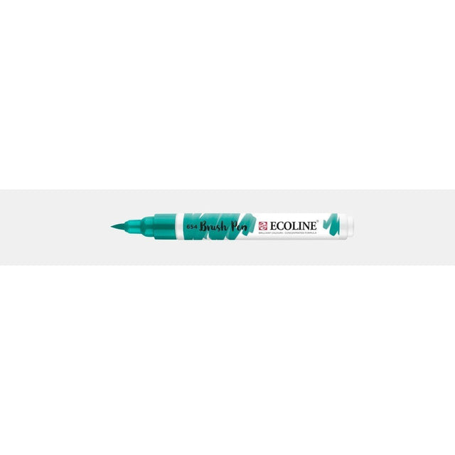 Ecoline Brush Pen - Fir green 654 från Royal Talens - Grön penselpenna utan lock - Tidformera