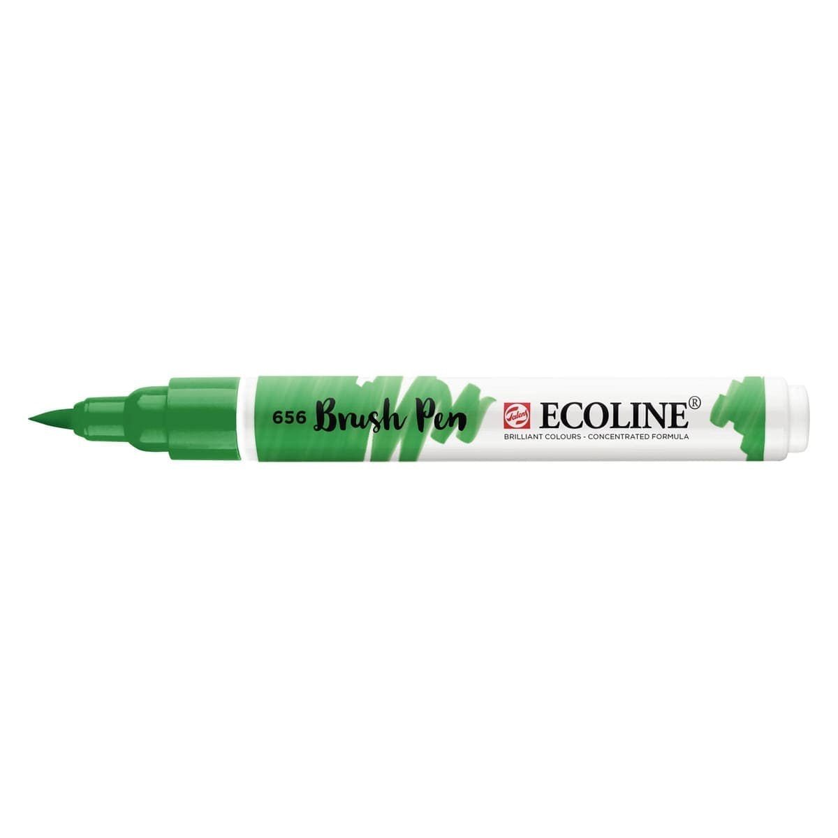 Ecoline Brush Pen - Forest green 656 från Royal Talens - Grön penselpenna utan lock - Tidformera