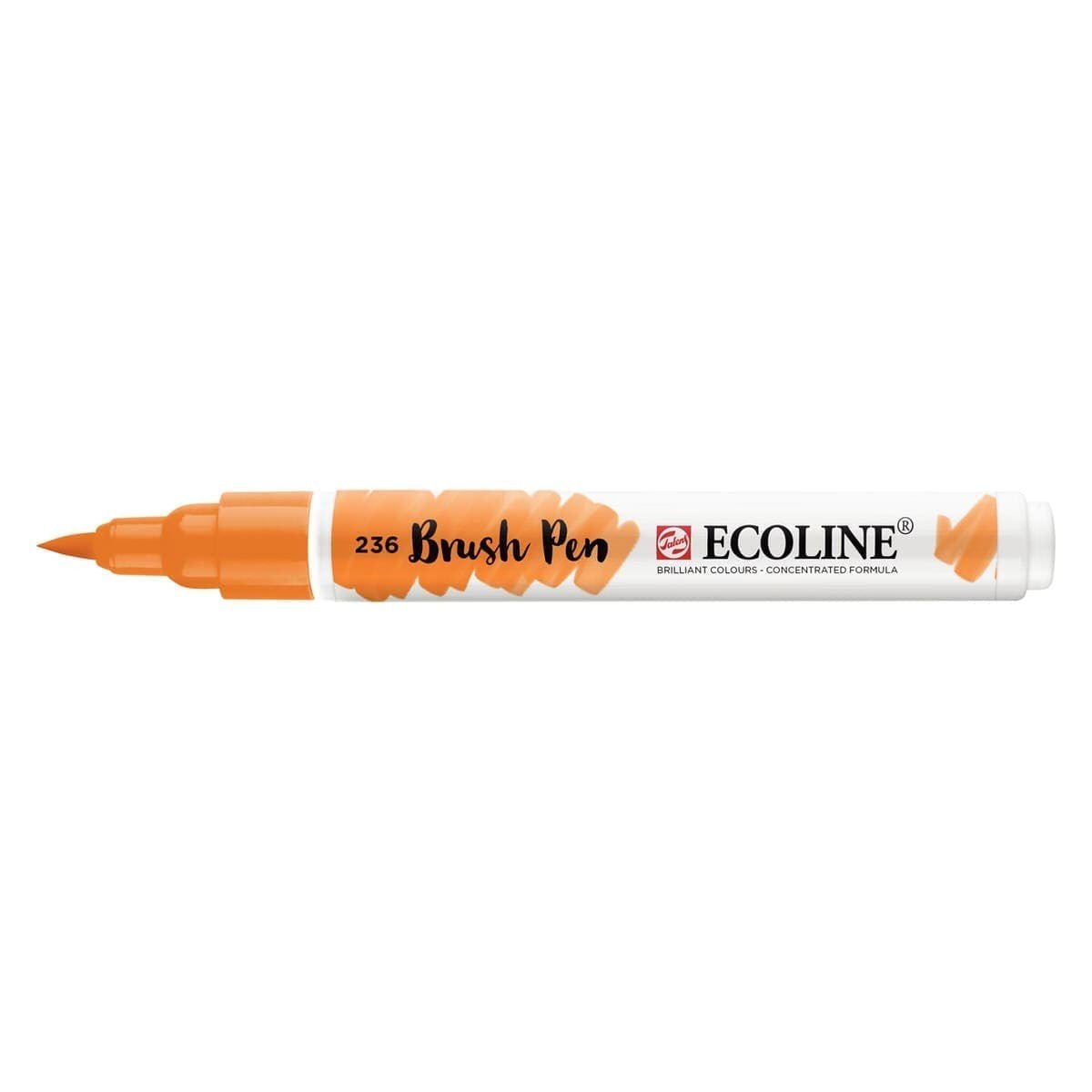 Ecoline Brush Pen - Light orange 236 från Royal Talens - Orange penselpenna utan lock - Tidformera