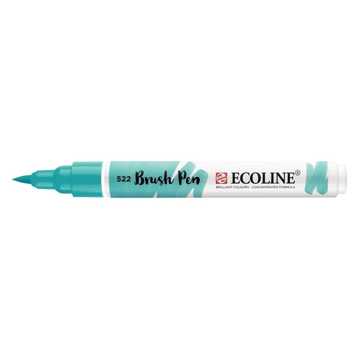 Ecoline Brush Pen - Turquoise blue 522 från Royal Talens - Turkos penselpenna utan lock - Tidformera