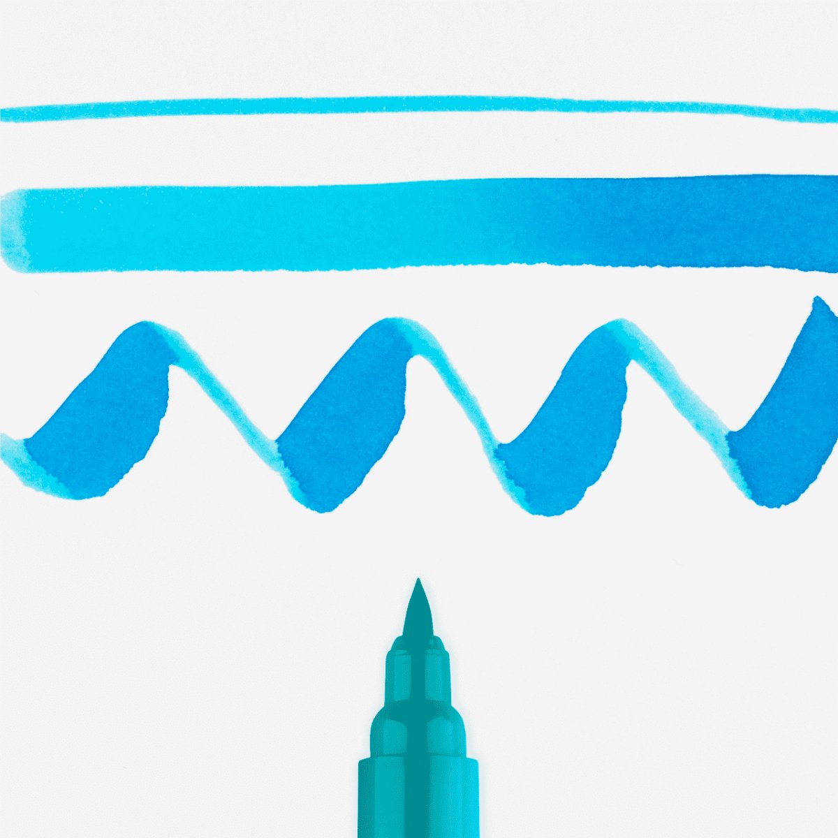 Ecoline Brush Pen - Turquoise blue 522 - 2 - Royal Talens - Tidformera