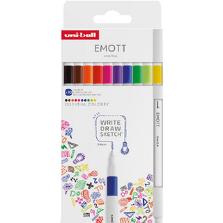 Emott ever fine Fineliner 10 - set - Set 1 - 1 - Uni Mitsubishi Pencil - Tidformera