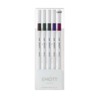 Emott ever fine Fineliner 5 - set - No: 3 Vintage color - 1 - Uni Mitsubishi Pencil - Tidformera