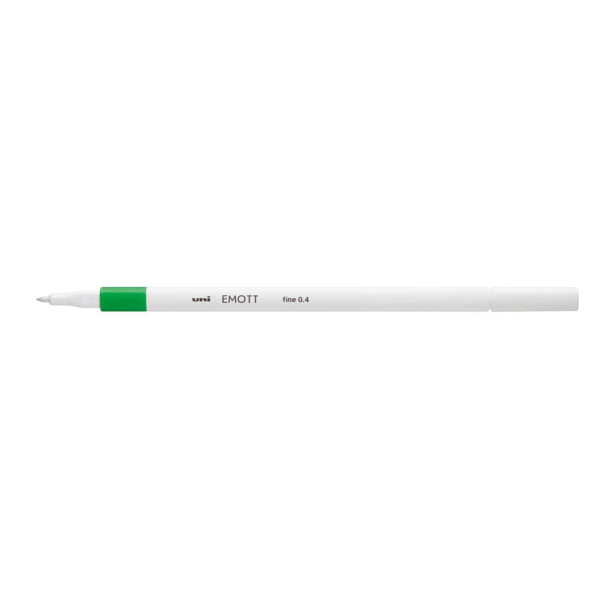 Emott ever fine Fineliner - Green 6 - Uni Mitsubishi Pencil - Tidformera
