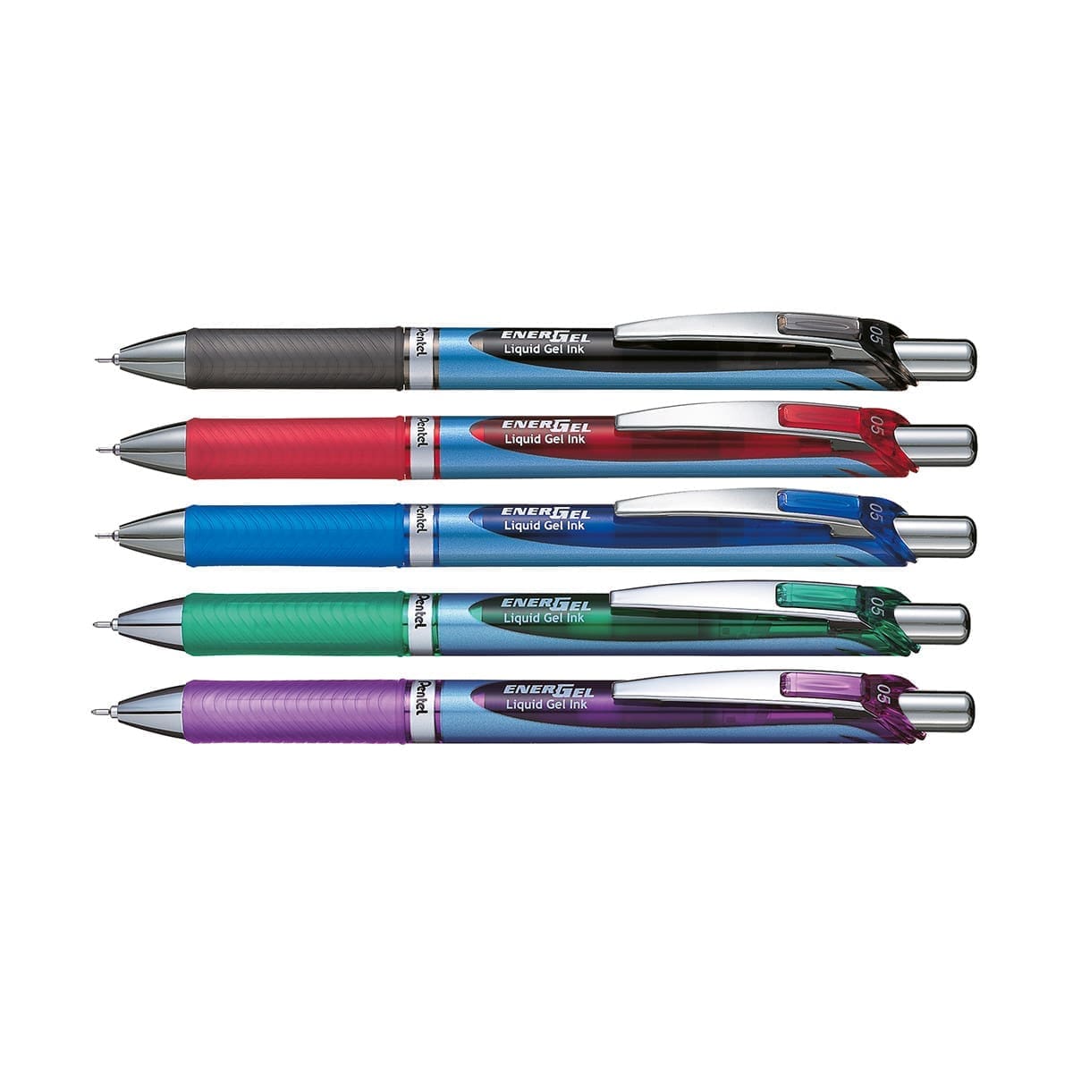 EnerGel Rollerballpenna 0,5 Needlepoint - Black - 3 - Pentel - Tidformera