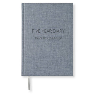 Five Year Diary - Denim från Paperstyle - Blå dagbok - Tidformera
