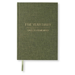 Five Year Diary - Khaki Green från Paperstyle - Grön dagbok - Tidformera