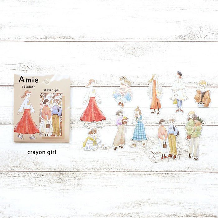 Flake stickers Amie - Crayon girl - 3 - Mind Wave - Tidformera