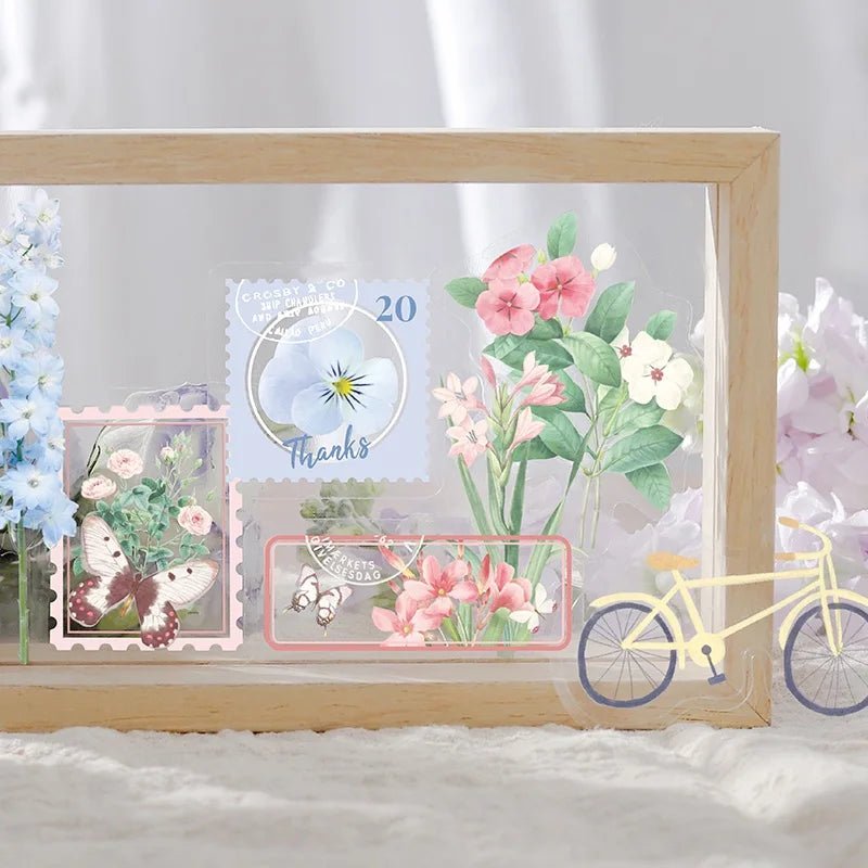 Flake stickers Clear Garden Post Office - Cut Flowers - 4 - BGM - Tidformera