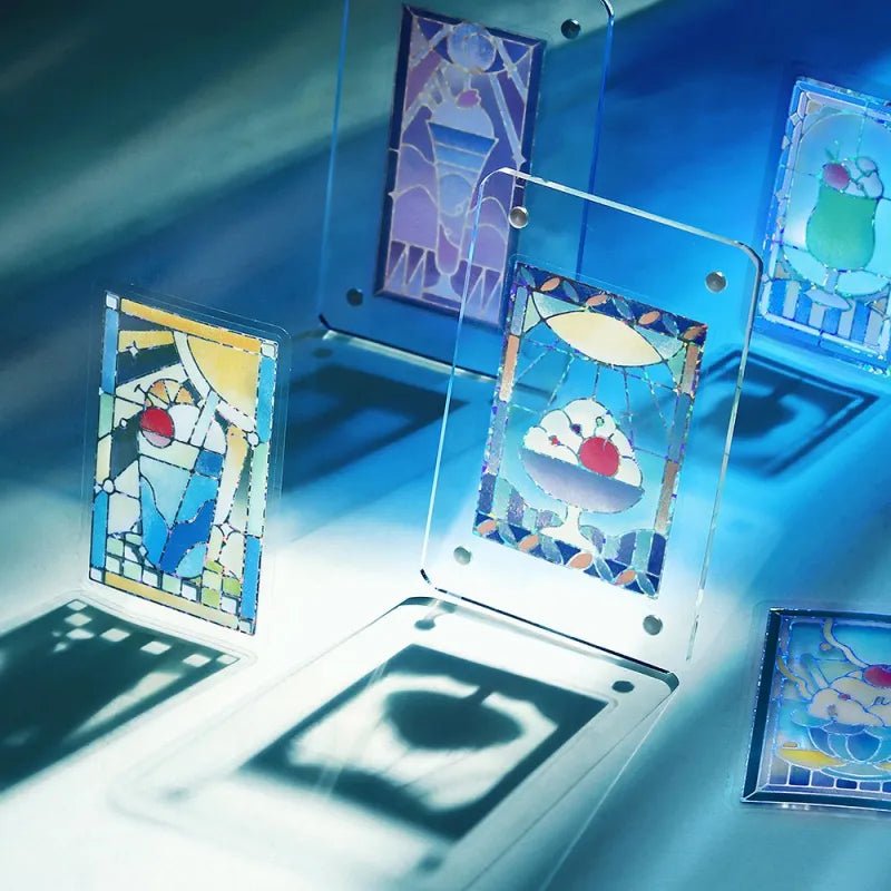 Flake stickers - Clear - Kissa a la Mode - Stained blue - 4 - BGM - Tidformera