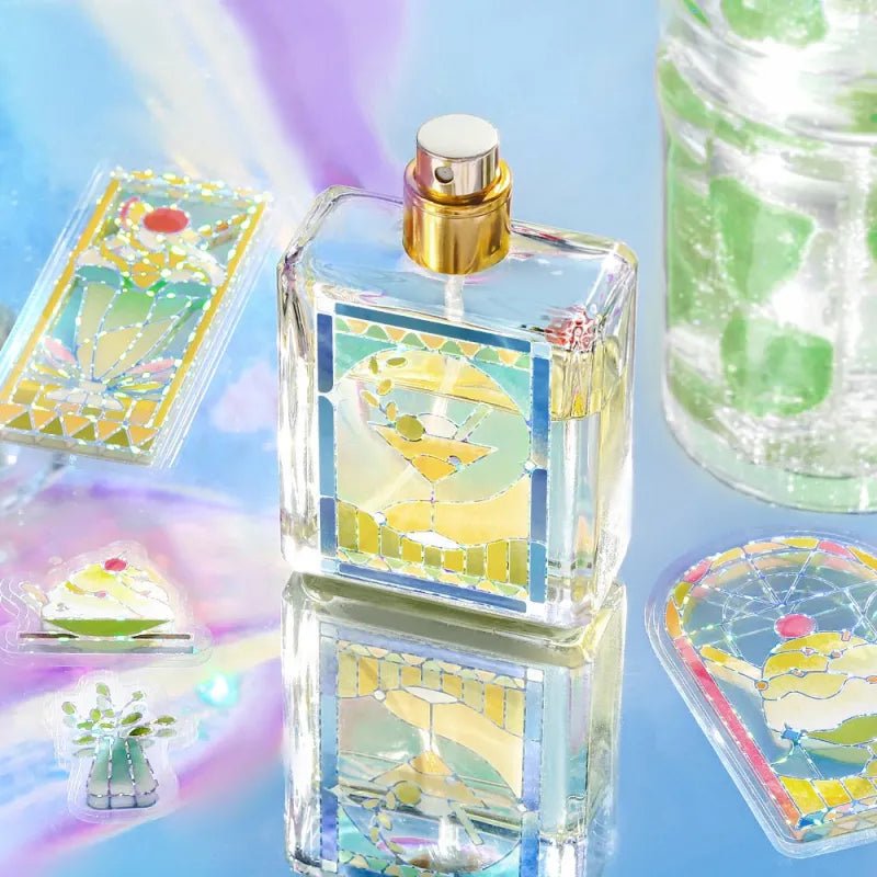 Flake stickers - Clear - Kissa a la Mode - Stained green - 4 - BGM - Tidformera