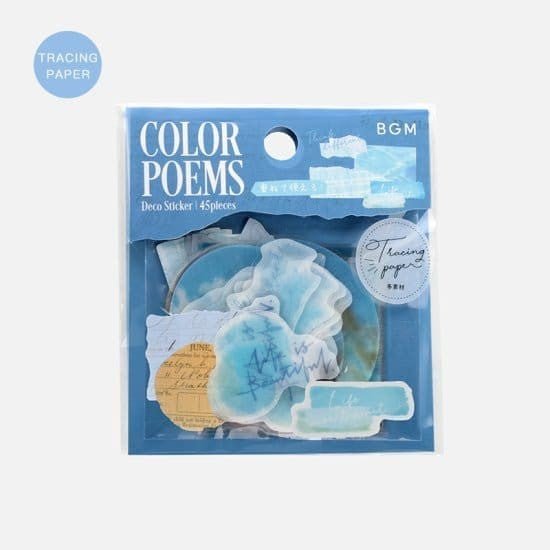 Flake stickers Color poems - Blue - 1 - BGM - Tidformera