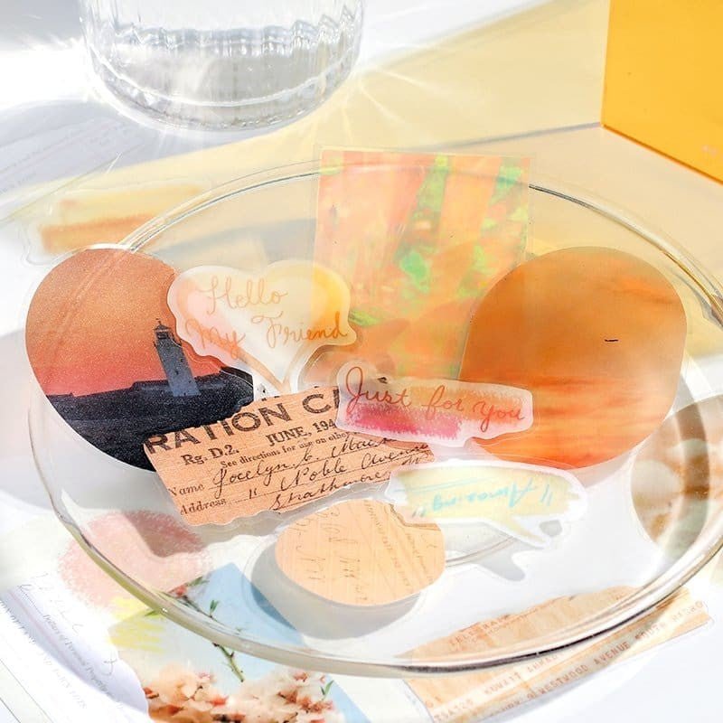 Flake stickers Color poems - Yellow - 3 - BGM - Tidformera