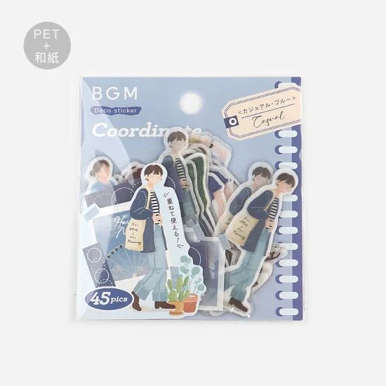 Flake stickers Coordinate - Casual - Blue - 1 - BGM - Tidformera