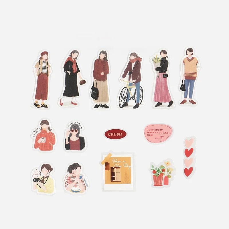 Flake stickers Coordinate - Casual - Red - 3 - BGM - Tidformera