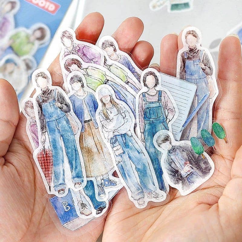 Flake stickers Coordinate - Today's Me - Denim - 3 - BGM - Tidformera