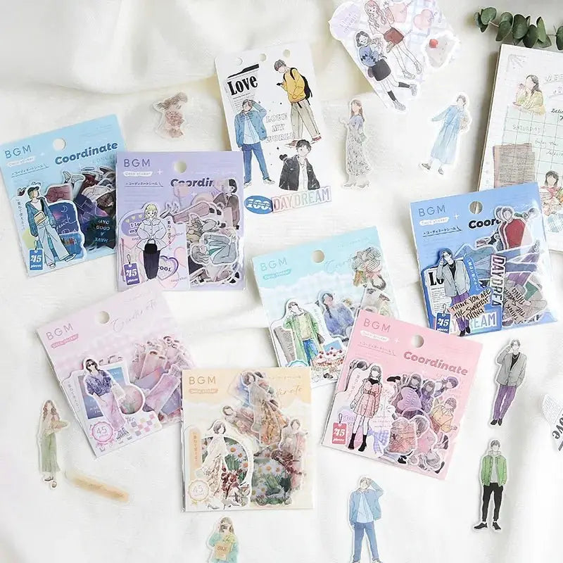 Flake stickers Coordinate - Watercolor - Bakery - 5 - BGM - Tidformera