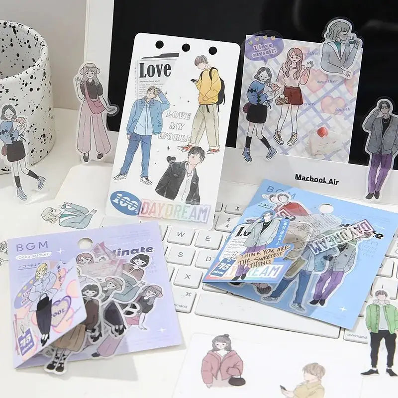 Flake stickers Coordinate - Watercolor - Maiden - 4 - BGM - Tidformera