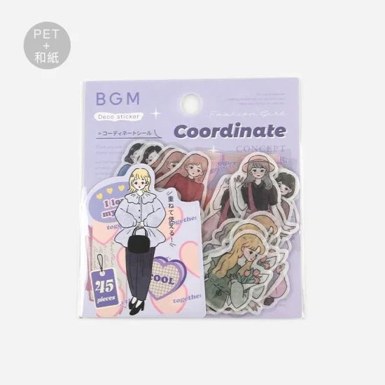 Flake stickers Coordinate - Watercolor - Maiden - 1 - BGM - Tidformera