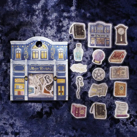 Flake stickers - Fantasy Shopping Arcade - Magic Antiquarian Bookstore från BGM. Klistermärken med tema magi, trolleri och böcker. - Tidformera