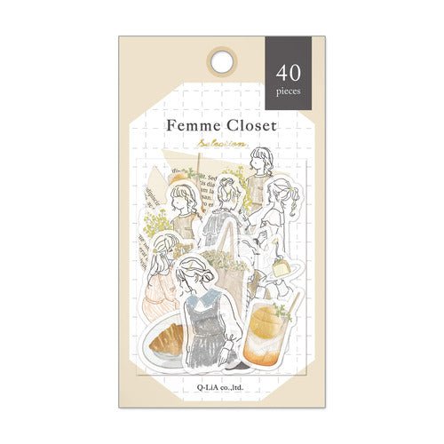 Flake stickers Femme Closet - Vintage Natural - Q-LiA - Tidformera