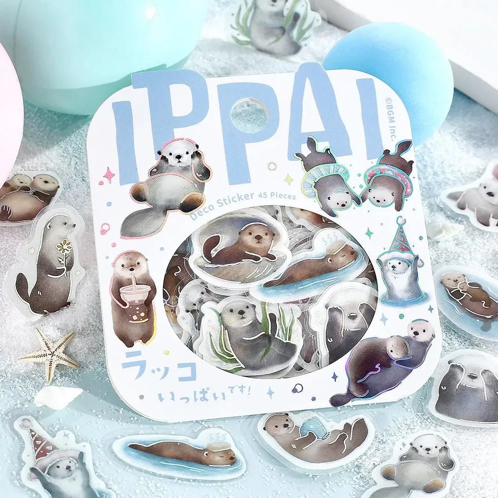 Flake stickers - Ippai - Full of sea otters! - 1 - BGM - Tidformera