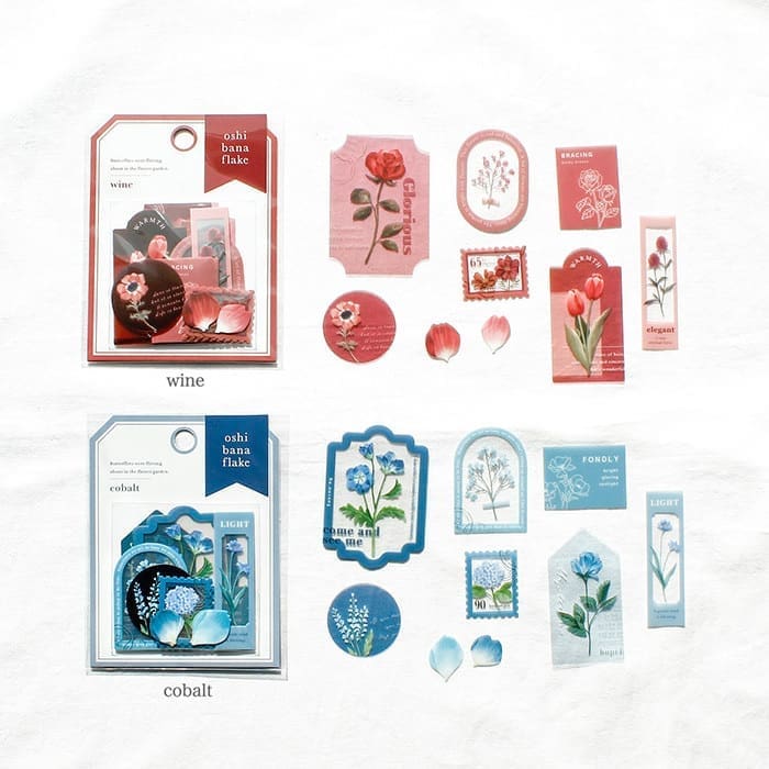 Flake stickers Oshi bana - Cobalt - 2 - Mind Wave - Tidformera