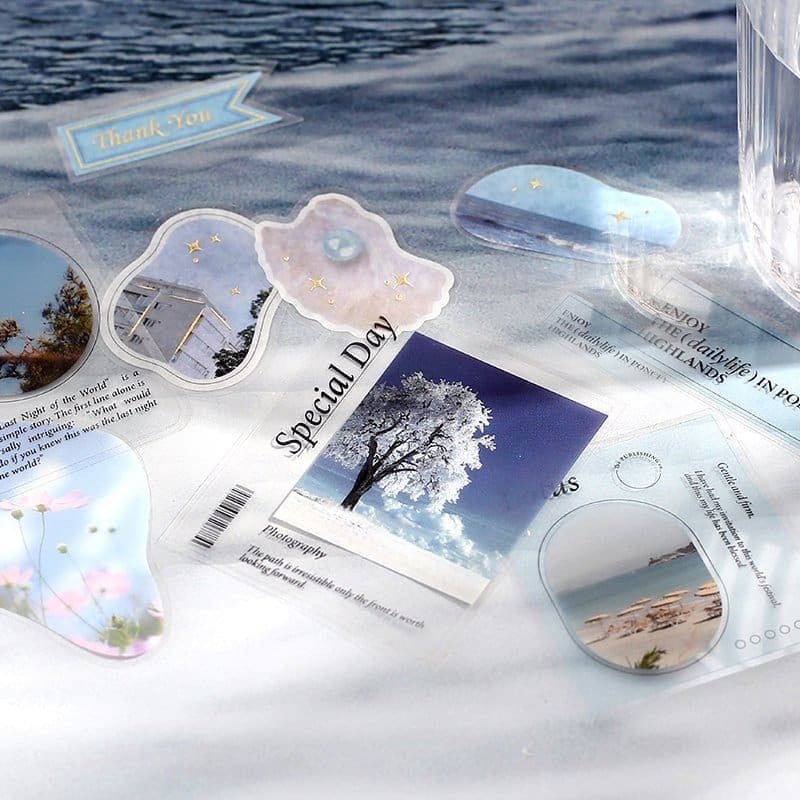 Flake stickers Photo - Blue - 3 - BGM - Tidformera