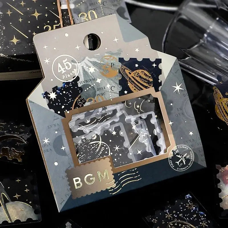 Flake stickers Post Office - Astronomy - 5 - BGM - Tidformera