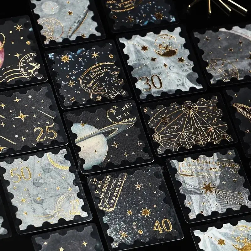 Flake stickers Post Office - Astronomy - 3 - BGM - Tidformera