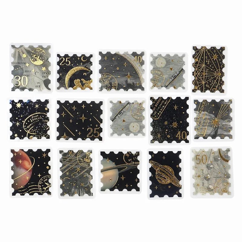 Flake stickers Post Office - Astronomy - 2 - BGM - Tidformera