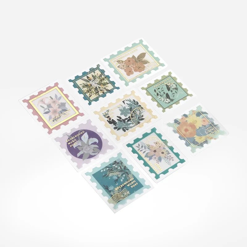 Flake stickers Post Office - Blossom - 4 - BGM - Tidformera