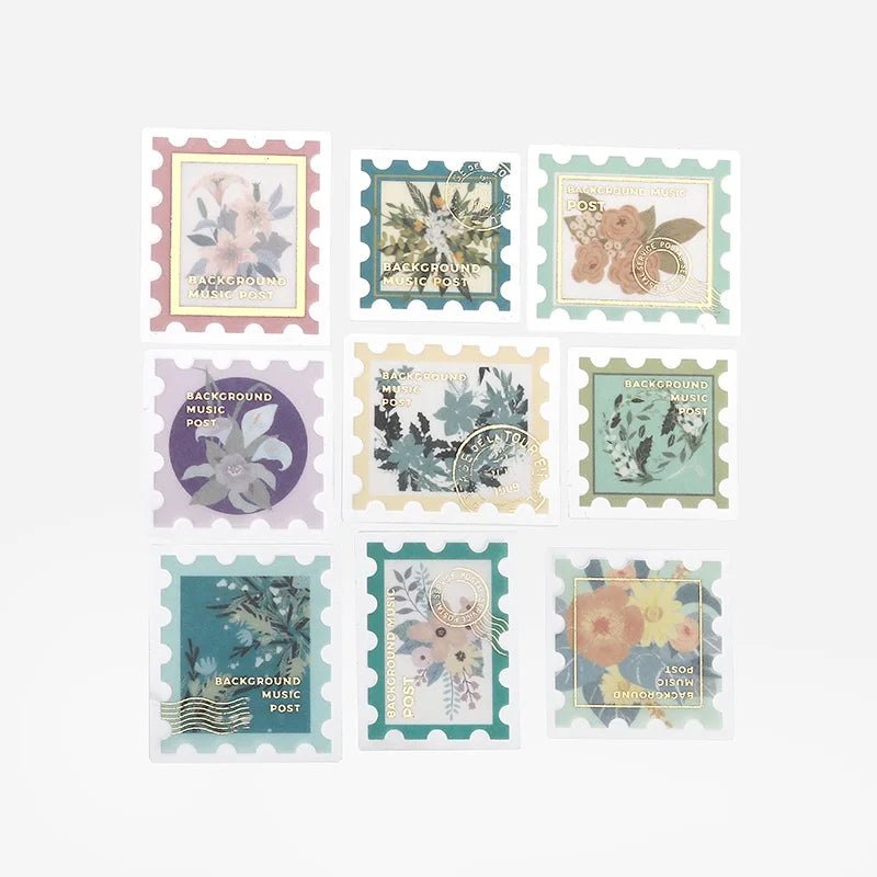 Flake stickers Post Office - Blossom - 3 - BGM - Tidformera