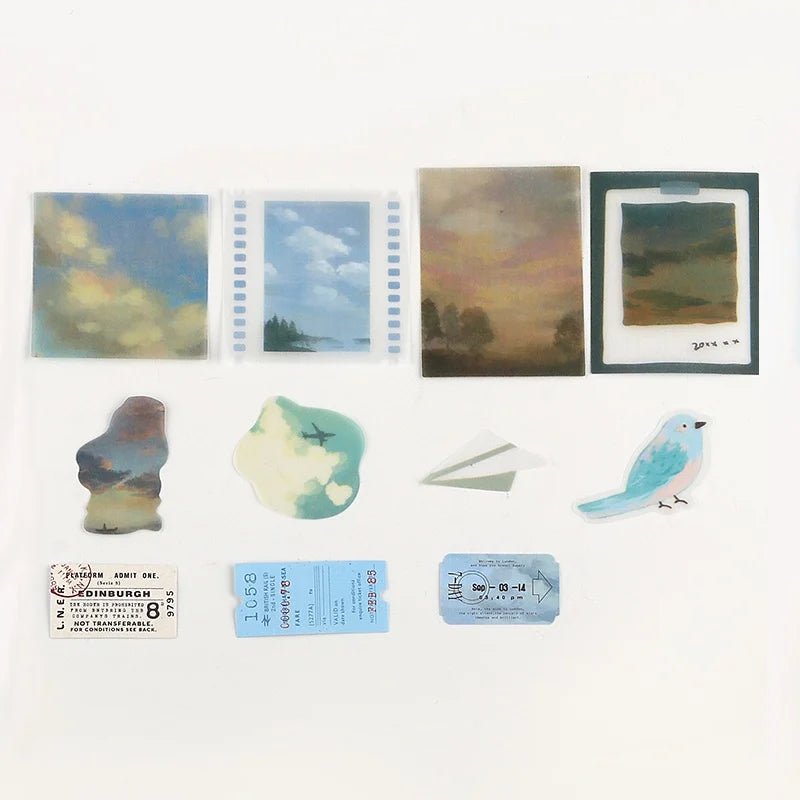 Flake stickers Travel Diary - Sky - 3 - BGM - Tidformera