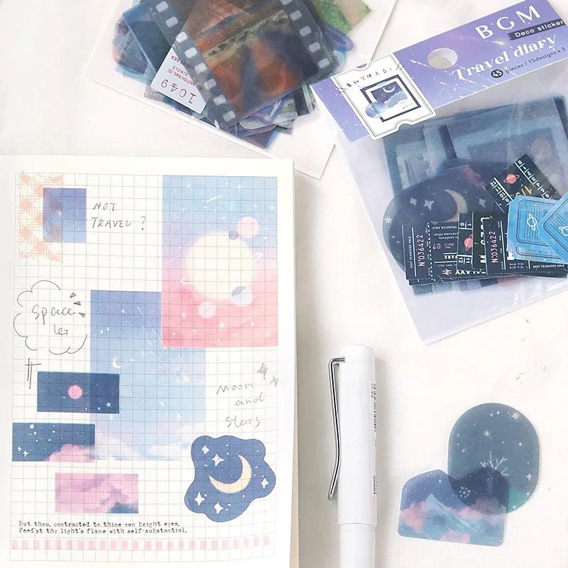 Flake stickers Travel Diary - Sky - 5 - BGM - Tidformera
