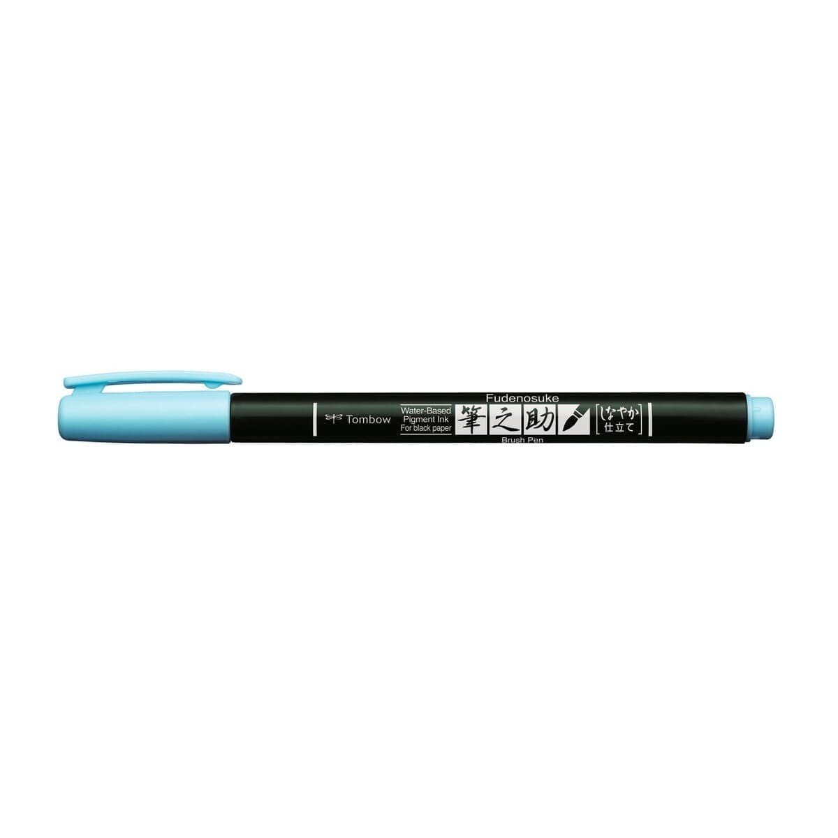 Fudenosuke Brush pen Pastel Soft - Light blue - 1 - Tombow - Tidformera