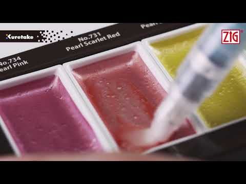 GANSAI TAMBI Akvarellfärg 6 - pack Pearl Colors - 4 - ZIG Kuretake - Tidformera