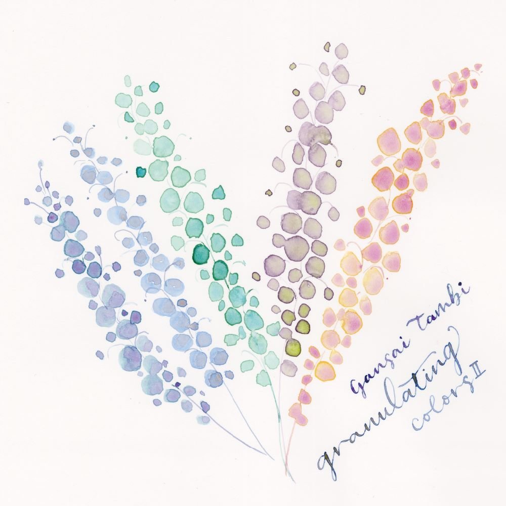 GANSAI TAMBI - Granulating colors 2 - 4 - ZIG Kuretake - Tidformera