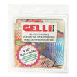 Gel printing plate från Gelli Arts - Förpackning med en silikonplatta i formatet 15,24 x 15,24 cm. Tidformera