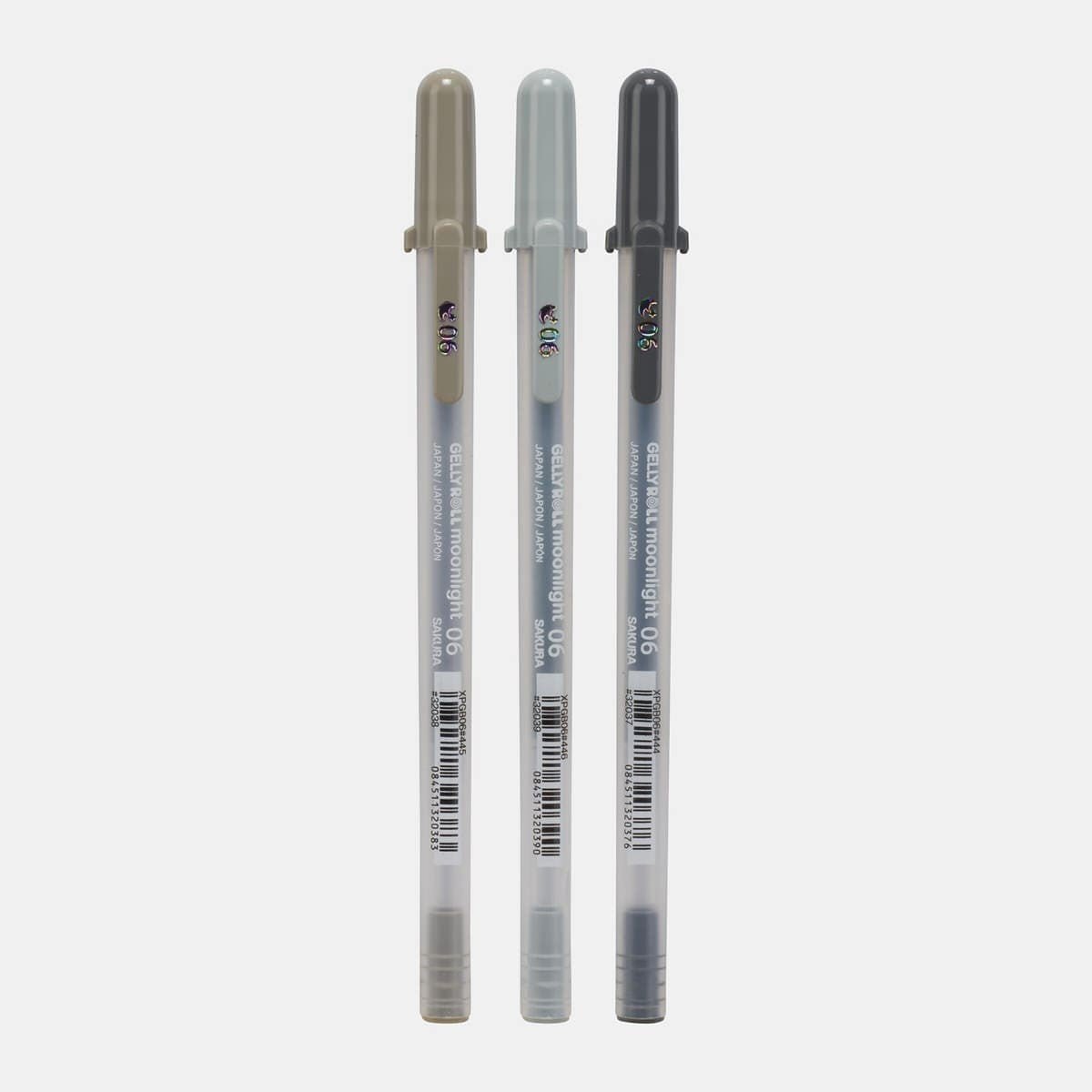 Gelly roll Gelpenna 3 - pack - Urban från Sakura. Tre pennor i färgerna brun, ljusgrå och mörkgrå.  - Tidformera